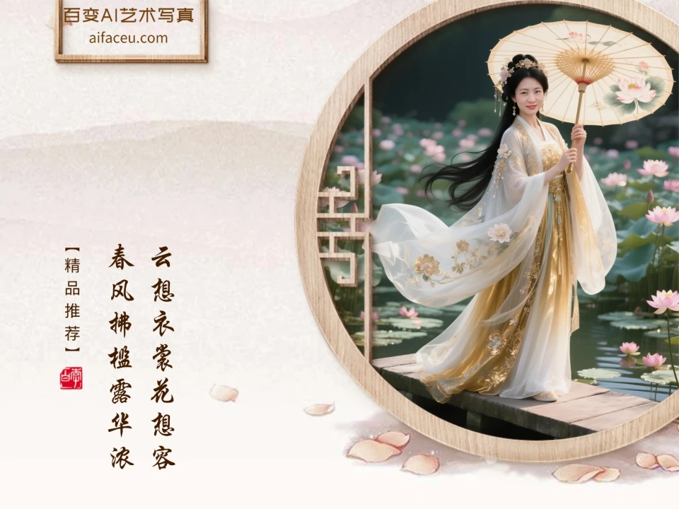 金缕汉服细节展示，工作室级光影