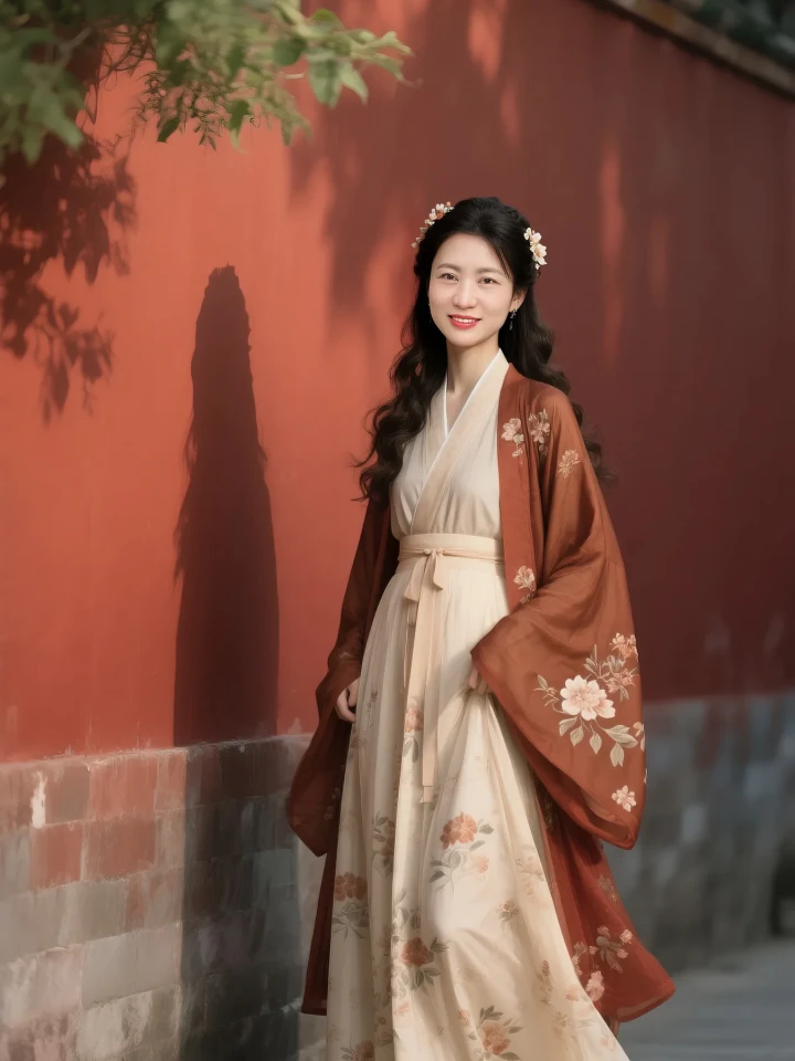 Aifaceu Cat Companion, woman sitting on palace steps, preserving 99% micro-expressions.